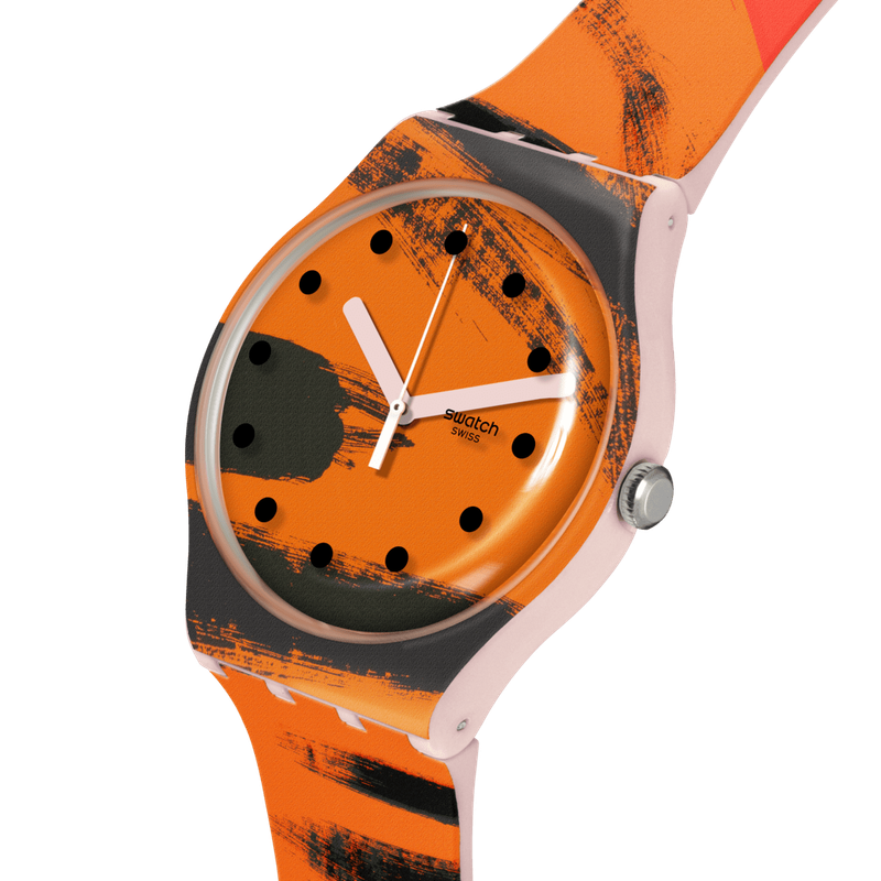 BARNS-GRAHAM'S ORANGE AND RED ON PINK